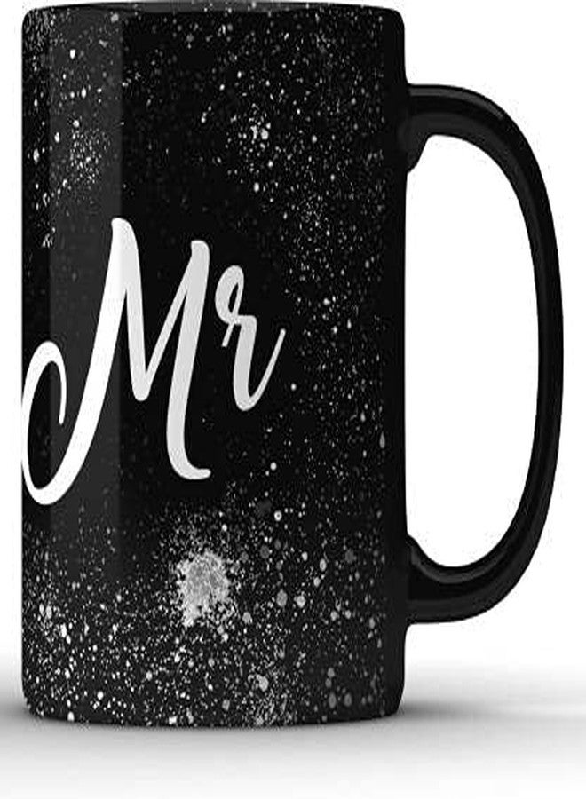 Dashing Arts "Mr and Mrs Couple Matching Coffee Mug of Set of 2 Black & White Ceramic Mug with Handle Pack of 2 Best Gifts Wedding/Anniversary/Couple/Marriage 2 Pieces Size (325ML) - Image 2
